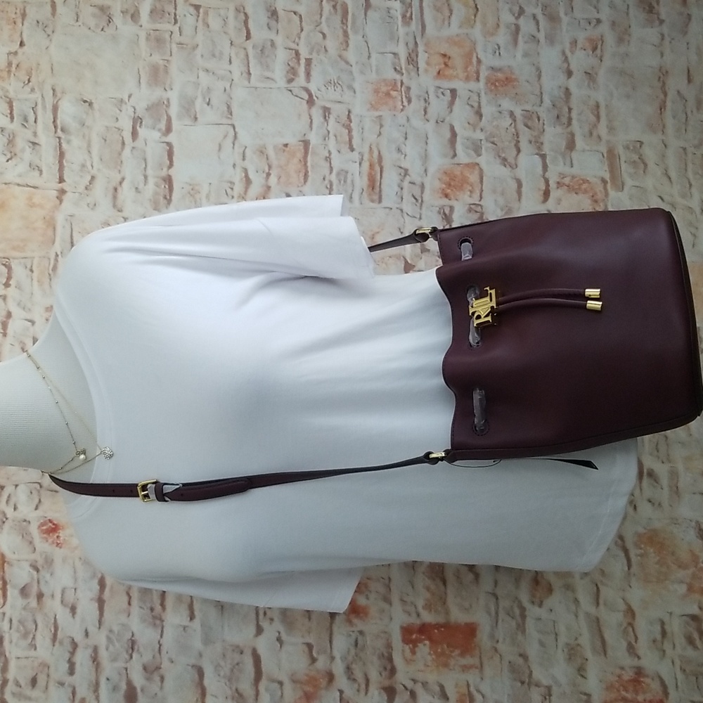 New Ralph Lauren Andie Drawstring Bag - Picture 2 of 13
